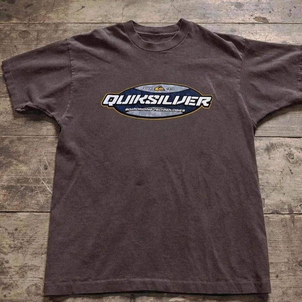 Gildan Men Brown T-Shirt Quiksilver Brown Surf Tee